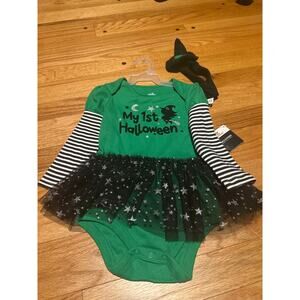Baby Witch One Piece w/ Tutu + hat headband 18 months
